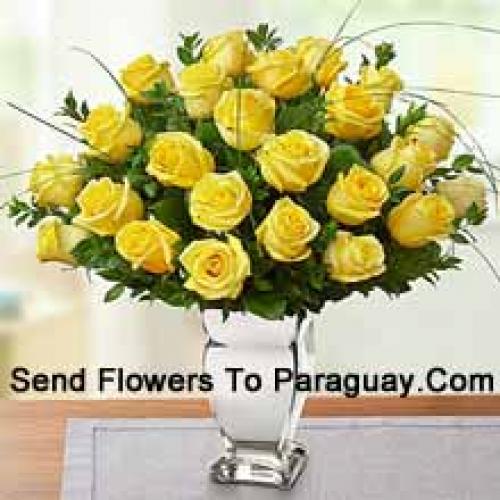 Elegant 24 Yellow Roses