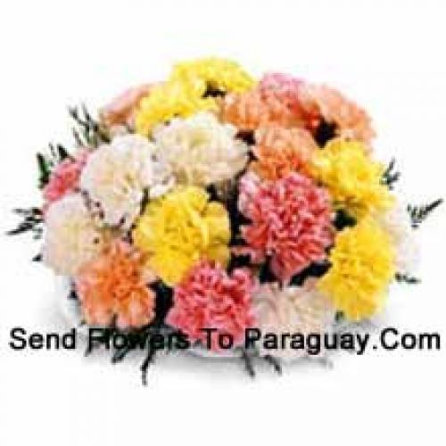 24 Assorted Carnation Basket